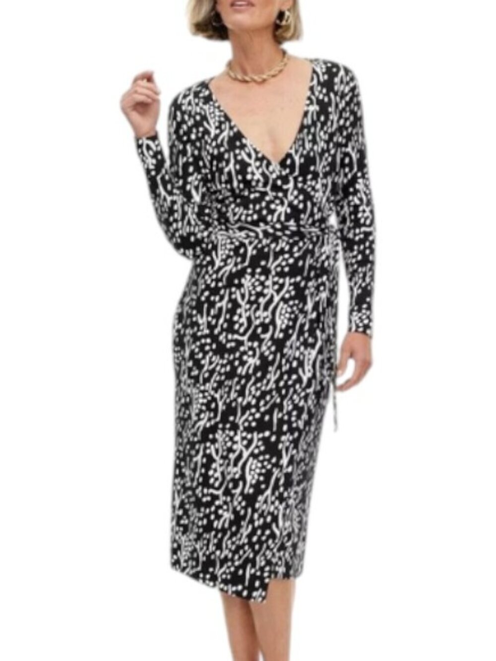 Diane von Furstenburg x Target Collab True Wrap Dress - Black/Off White - 1X